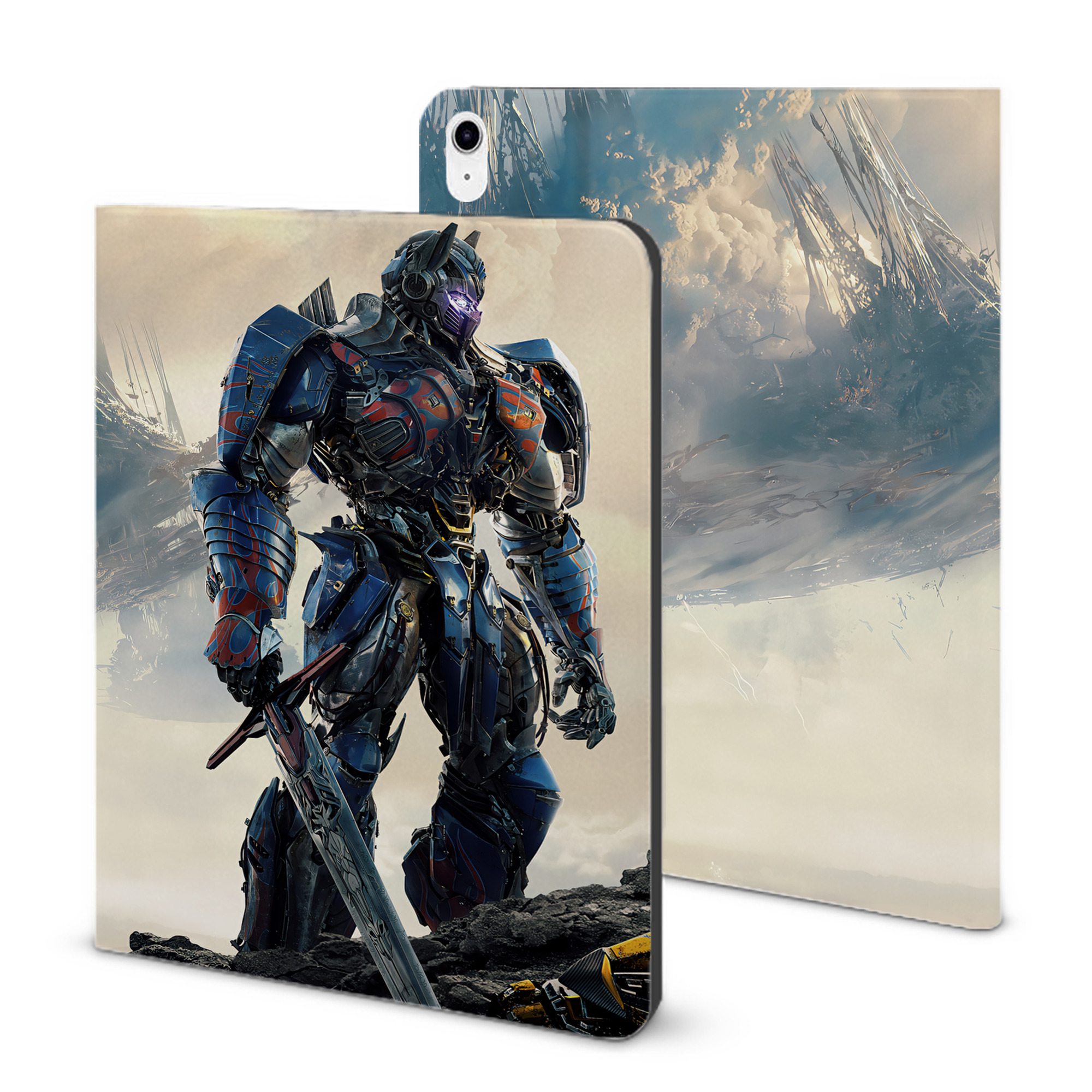 （画像用） Transformers トランスフォーマー IPad ケース ブック型 PUレザー TPU 耐衝撃 軽量 薄型 ペン収納なし 全面保護 IPad 各モデル対応